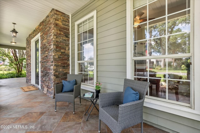 view of patio with covered porch