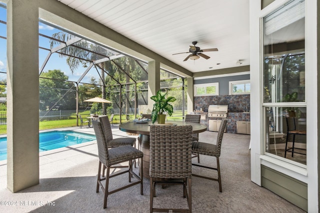 sunroom featuring a wealth of natural light