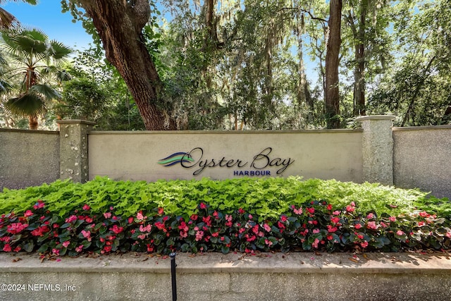 view of community sign