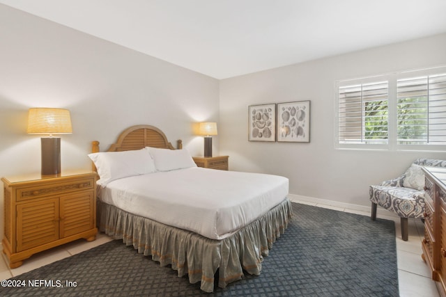 view of tiled bedroom