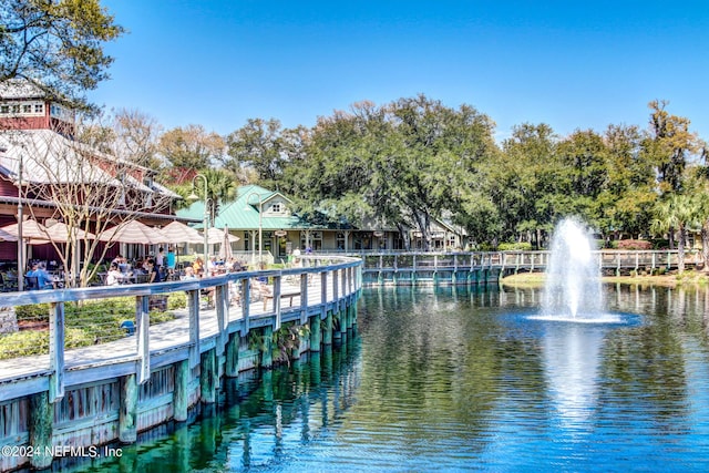 view of property's community featuring a water view