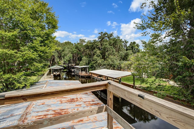 view of dock