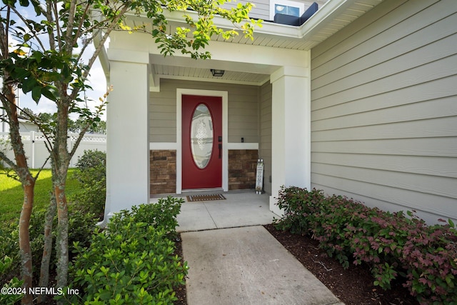 view of doorway to property