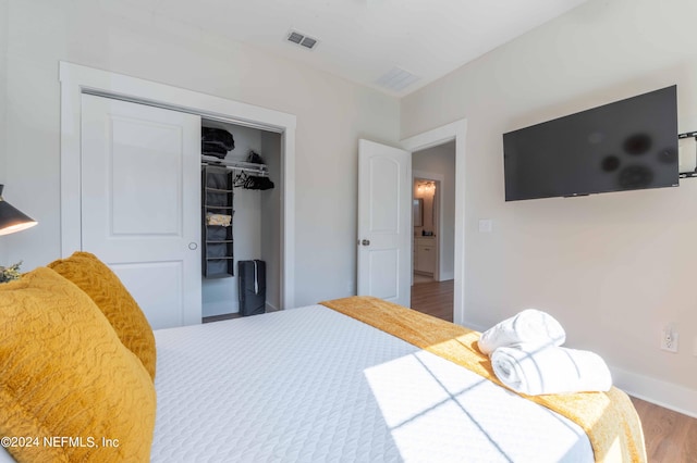 6833 A Ave, Saint Augustine, FL 32080 - bedroom featuring a closet and wood finished floors