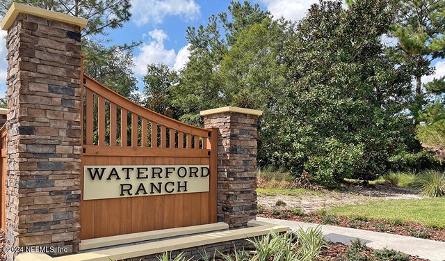 view of community sign