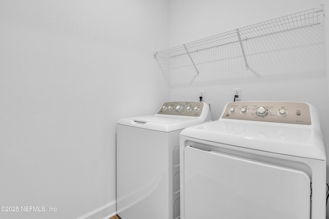 laundry area featuring washer and dryer