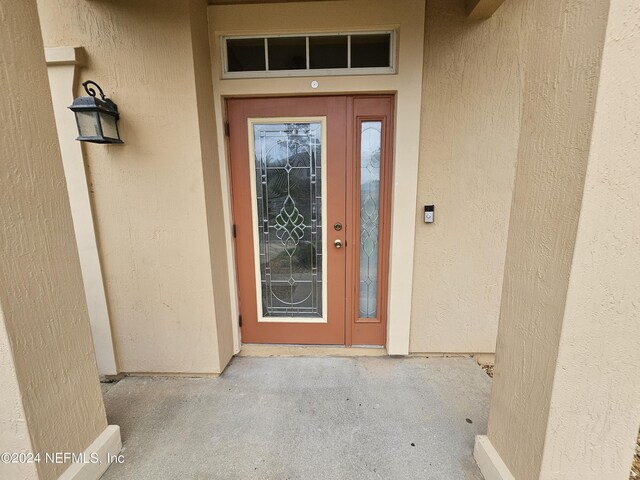 view of doorway to property