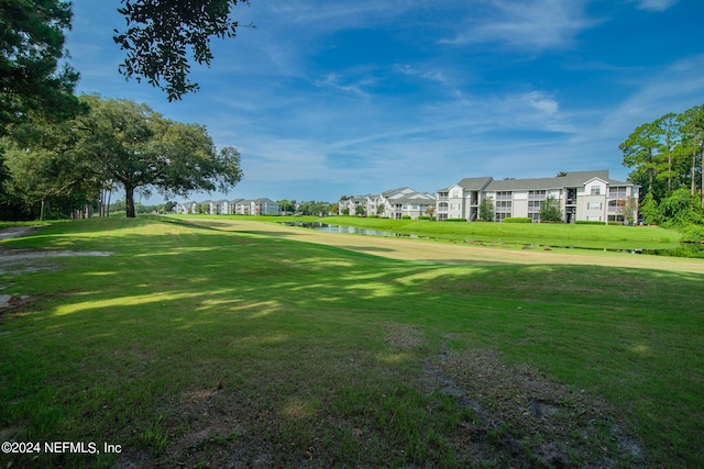 view of community with a lawn