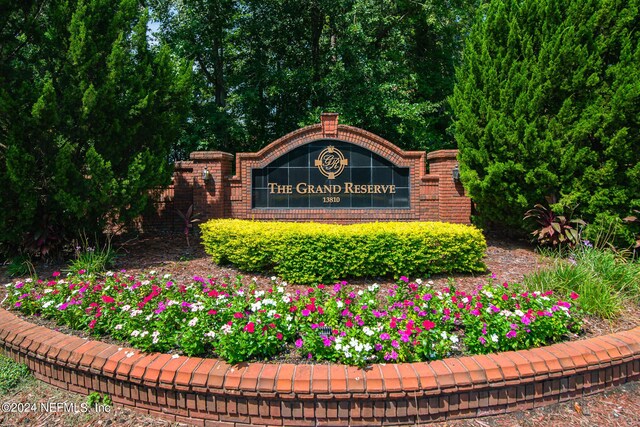 view of community sign