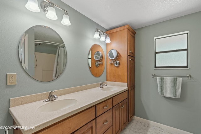 bathroom featuring double sink vanity