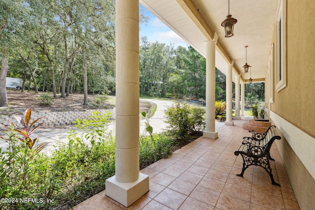 view of patio / terrace featuring covered porch