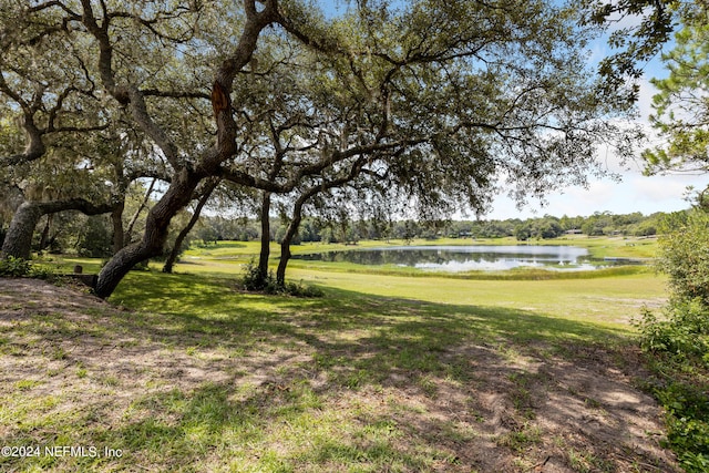 view of yard featuring a water view