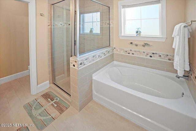 49 SW 279th Ave, Steinhatchee, FL 32359 - full bath featuring a stall shower, tile patterned floors, toilet, and a bath