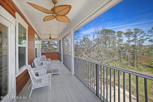 49 SW 279th Ave, Steinhatchee, FL 32359 - wooden terrace featuring a ceiling fan