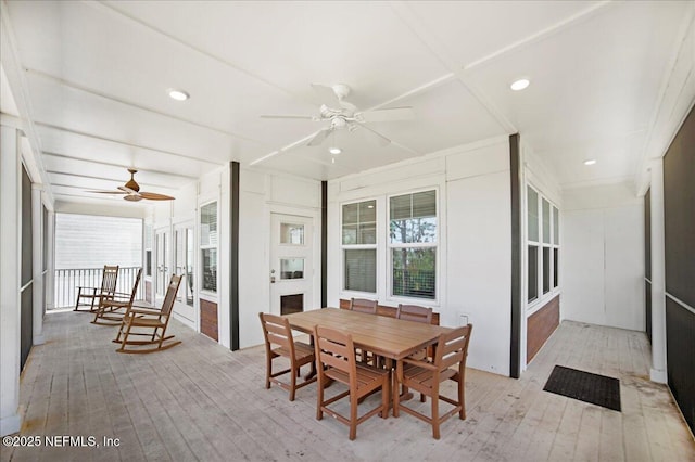 49 SW 279th Ave, Steinhatchee, FL 32359 - sunroom / solarium featuring hardwood / wood-style floors and recessed lighting