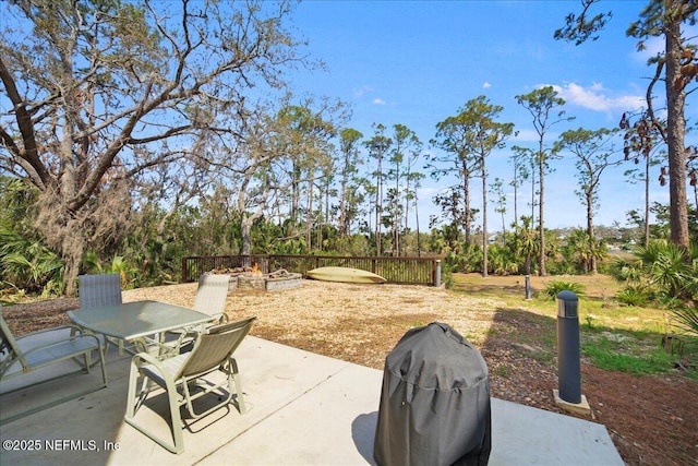 49 SW 279th Ave, Steinhatchee, FL 32359 - view of patio / terrace with a grill and outdoor dining area