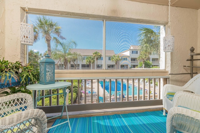 view of sunroom