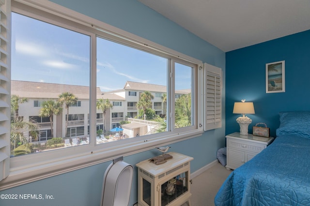 view of carpeted bedroom