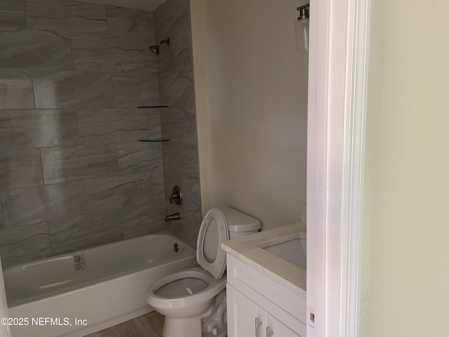 1058 W 17th St, Jacksonville, FL 32209 - full bathroom featuring vanity, shower / bathing tub combination, and toilet