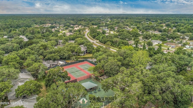 aerial view featuring a view of trees