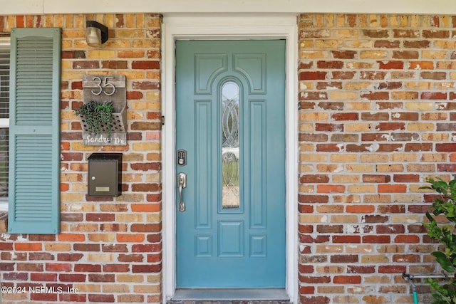 view of doorway to property