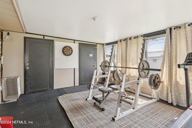 view of workout area