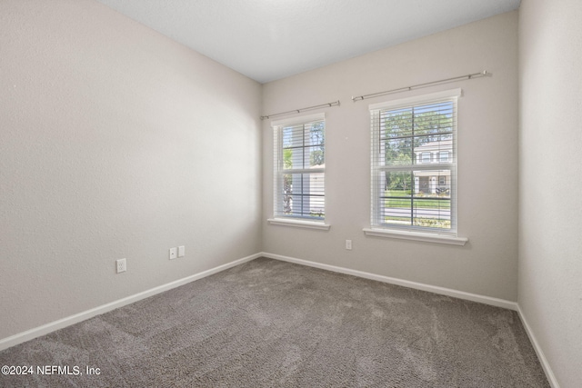 unfurnished room with carpet flooring