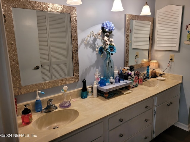 bathroom with vanity