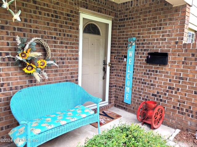 view of doorway to property