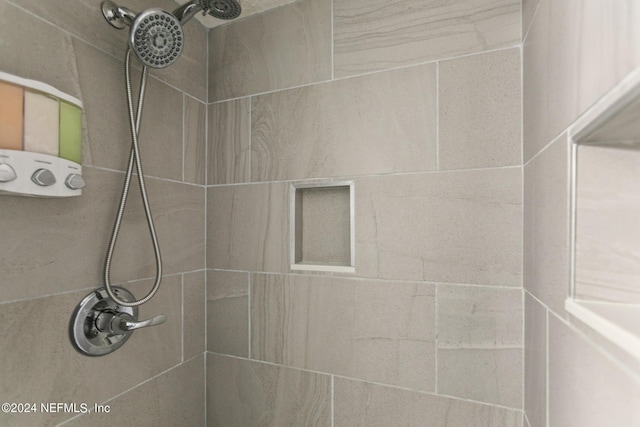 details with tiled shower