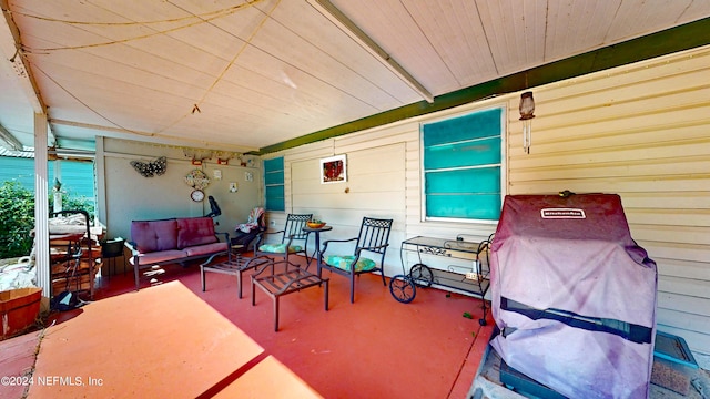 view of patio featuring an outdoor hangout area