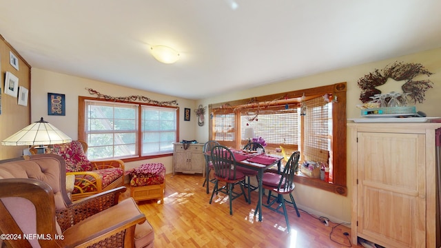 dining room featuring light hardwood / wood-style floors