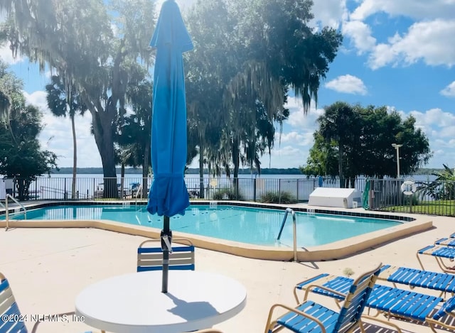 view of pool with a patio