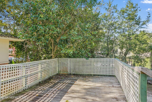 view of wooden deck