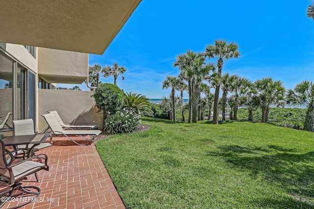 view of yard with a patio