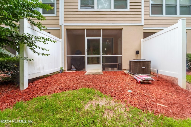 entrance to property with cooling unit