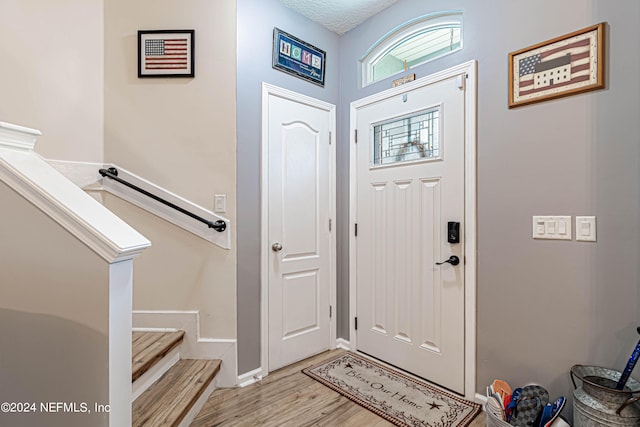 entryway featuring light hardwood / wood-style floors