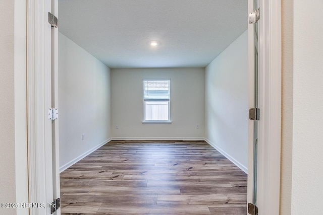 empty room featuring light hardwood / wood-style flooring