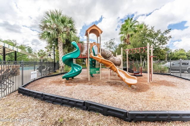 community playground with fence