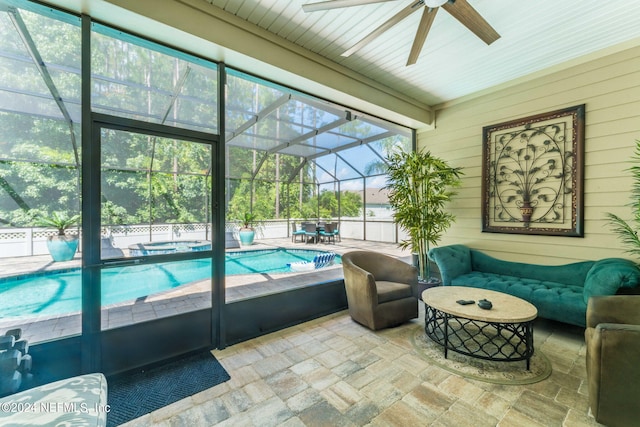 view of sunroom / solarium