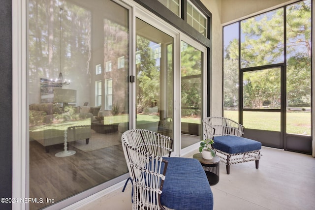 view of sunroom / solarium