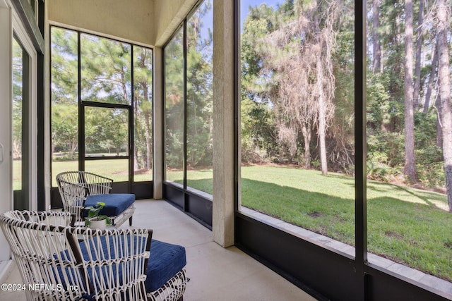 view of sunroom