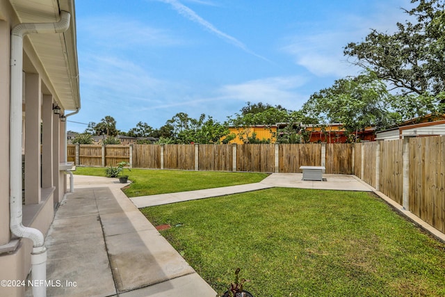 view of yard featuring a patio