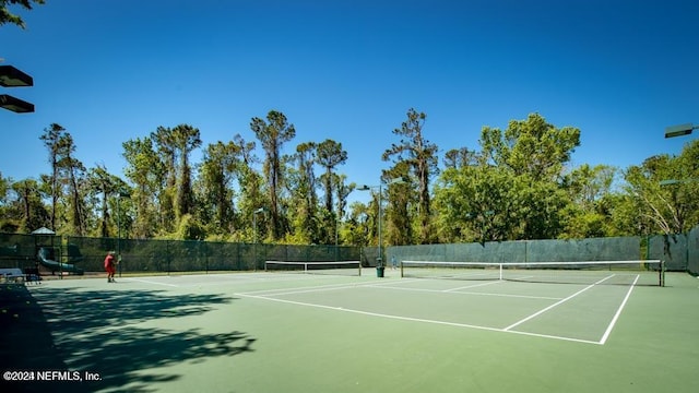 view of tennis court