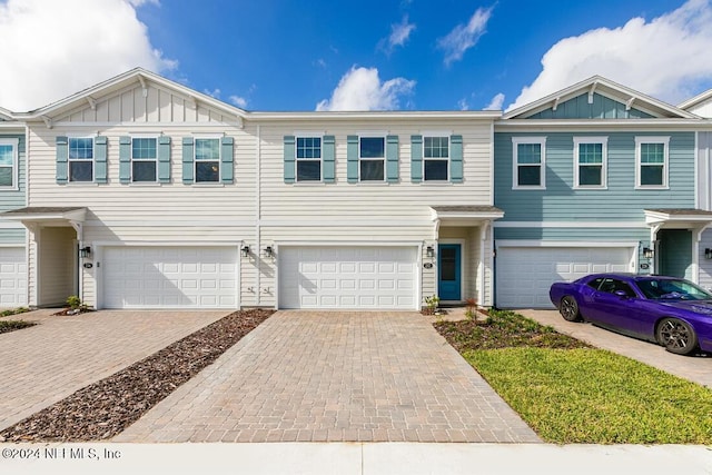 view of property featuring a garage