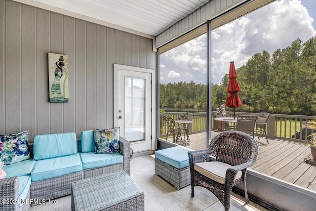 view of sunroom