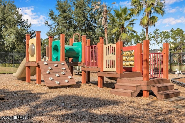 view of jungle gym