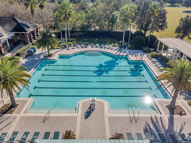 view of pool with a patio