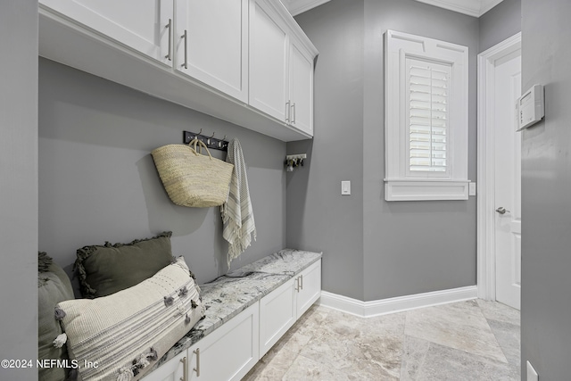 mudroom with baseboards