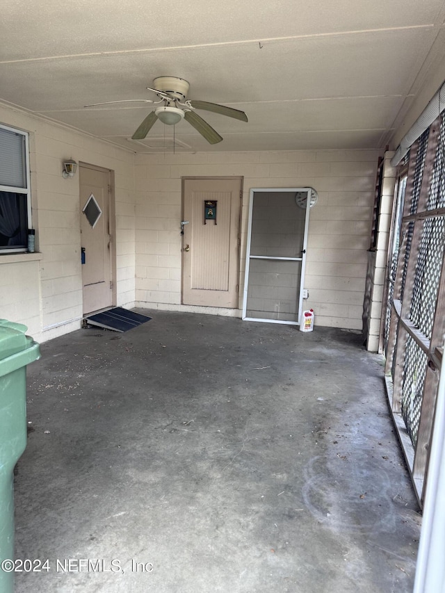 view of patio / terrace with ceiling fan